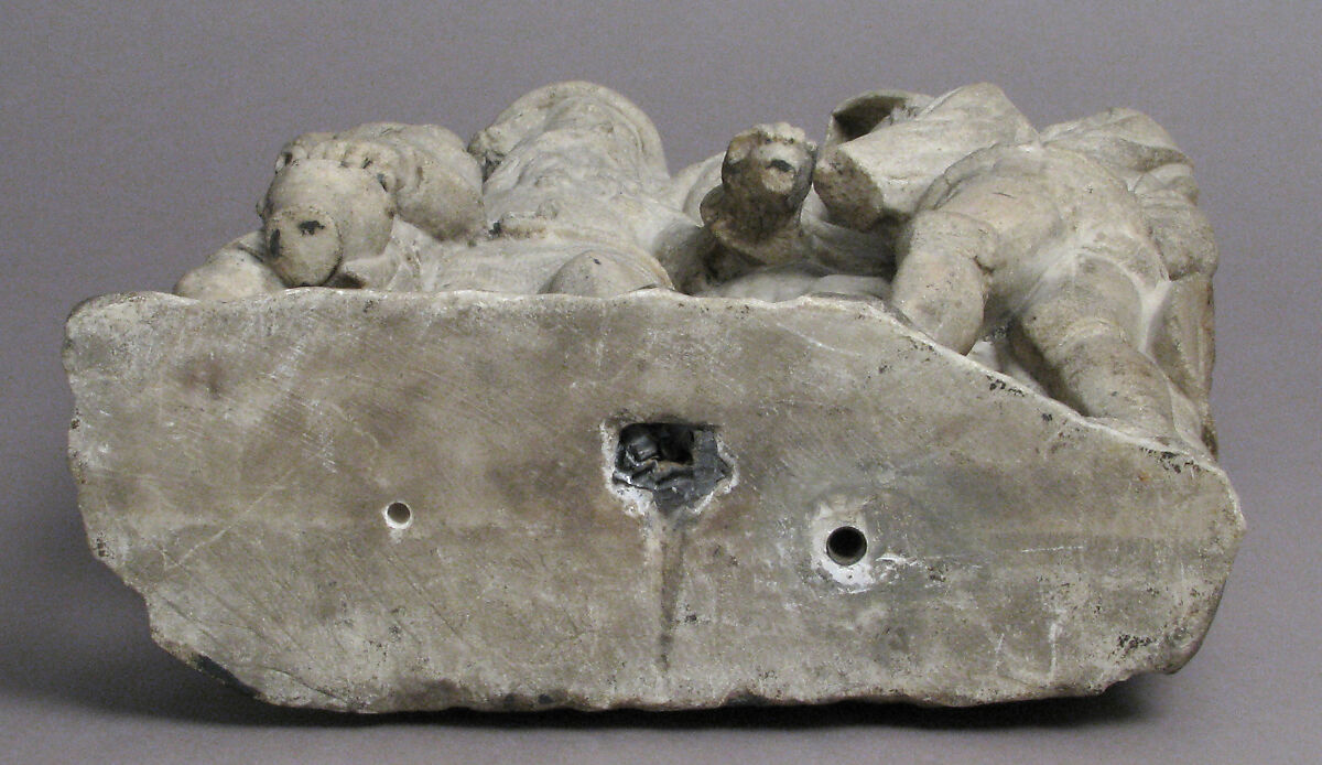 Soldiers and Onlookers from a Crucifixion Group, Marble, South Netherlandish