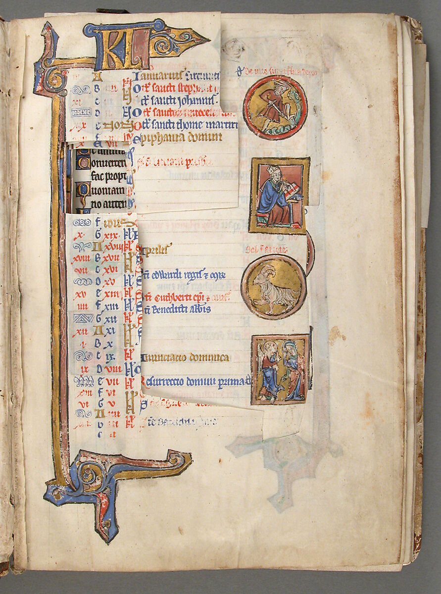Psalter, Tempera and gold on parchment; leather binding, British