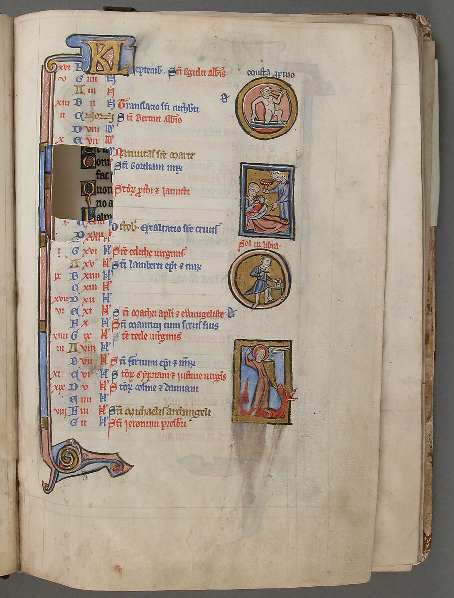Psalter, Tempera and gold on parchment; leather binding, British