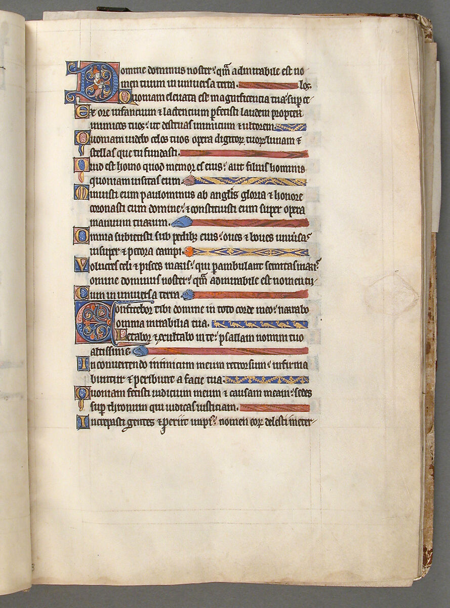 Psalter, Tempera and gold on parchment; leather binding, British