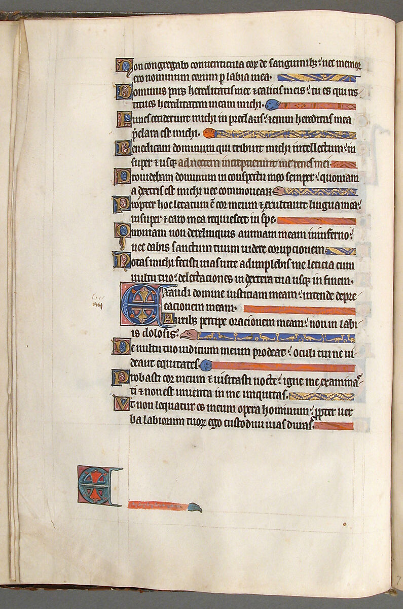 Psalter, Tempera and gold on parchment; leather binding, British