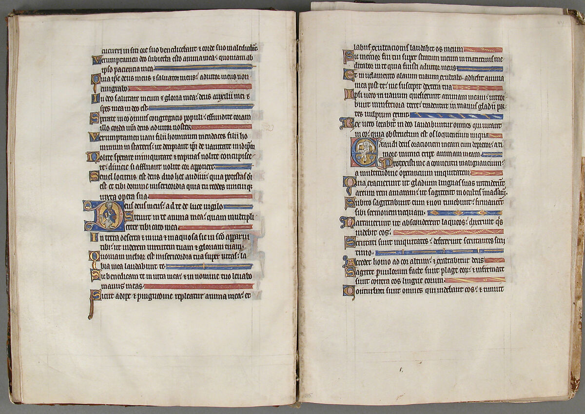 Psalter, Tempera and gold on parchment; leather binding, British