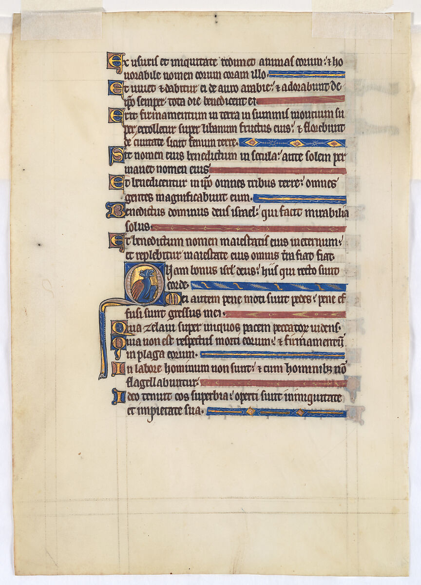 Manuscript Leaf from a Royal Psalter, Tempera and gold on parchment, British