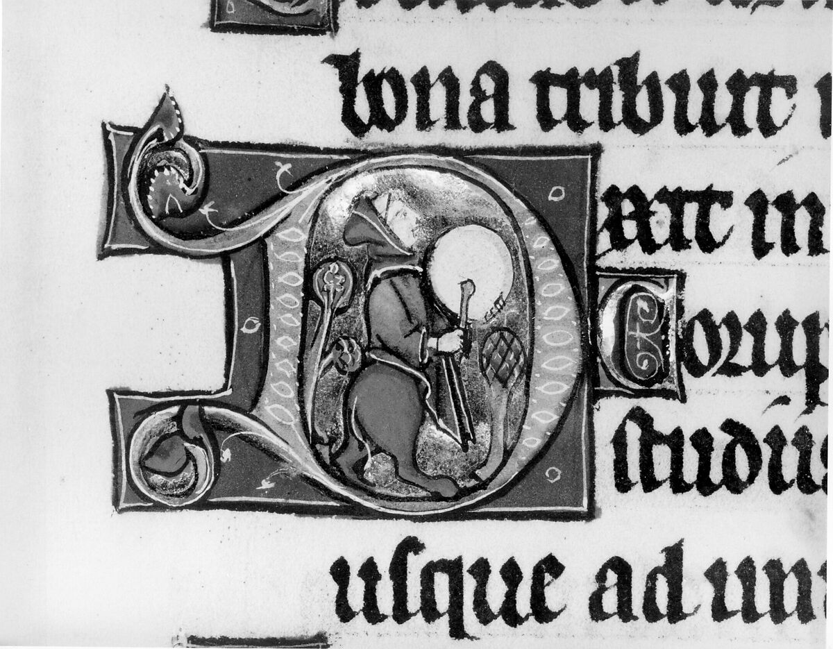 Manuscript Leaf from a Royal Psalter, Tempera and gold on parchment, British