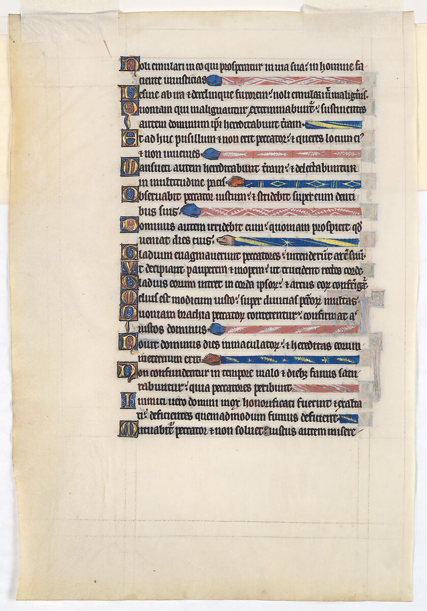 Manuscript Leaf from a Royal Psalter, Tempera and gold on parchment, British
