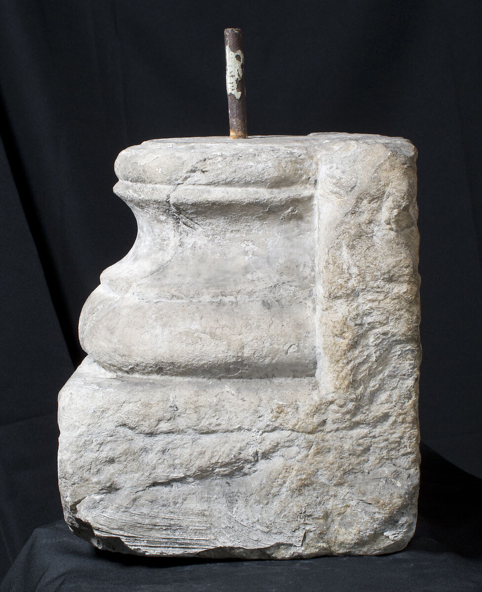 Engaged Column Base, Stone, Italian or French