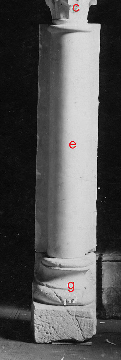 Engaged Column Base, Stone, Italian or French