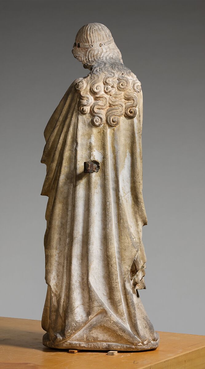 The Virgin from an Annunciation, Limestone with traces of paint, Austrian