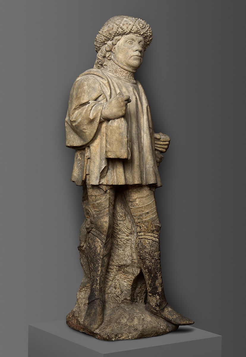 Saint Bavo, Limestone with traces of paint, North Netherlandish