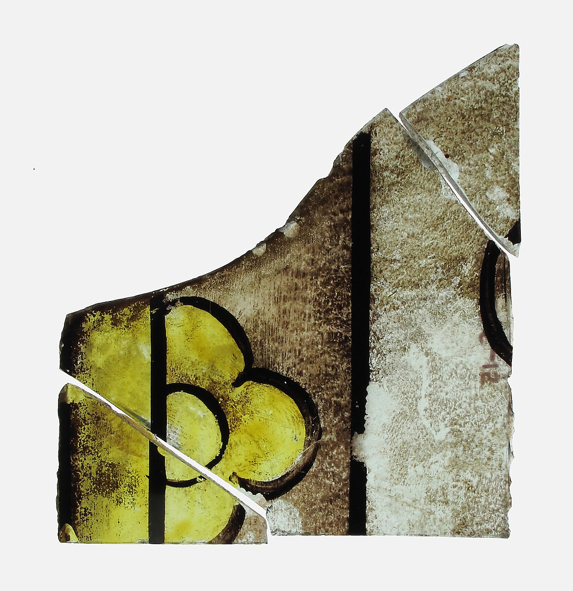 Glass Fragment, Colorless glass, French (?) 