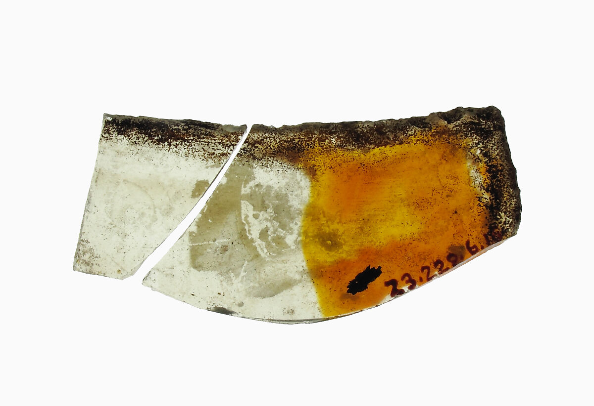 Glass Fragment, Colorless glass, German (?) 