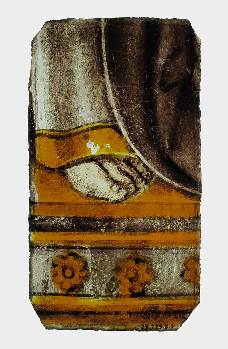 Glass Fragment, Colorless glass, South Netherlandish 