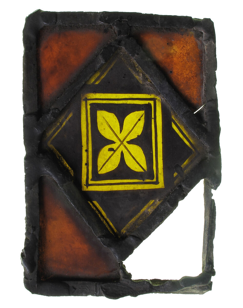 Glass Fragment, glass, lead, French 