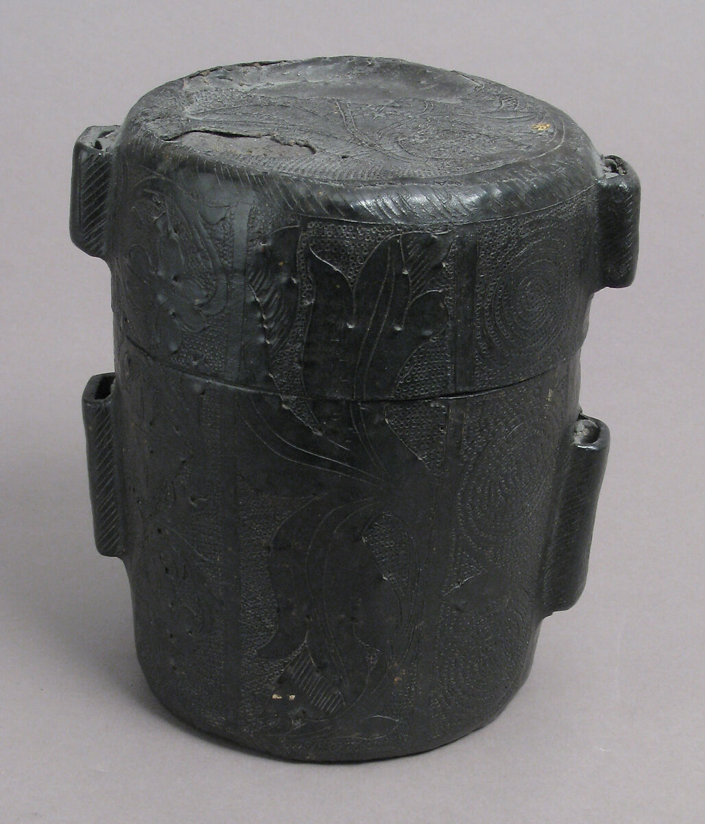 Case, Cup, Cuir bouilli (tooled leather), Italian or French 