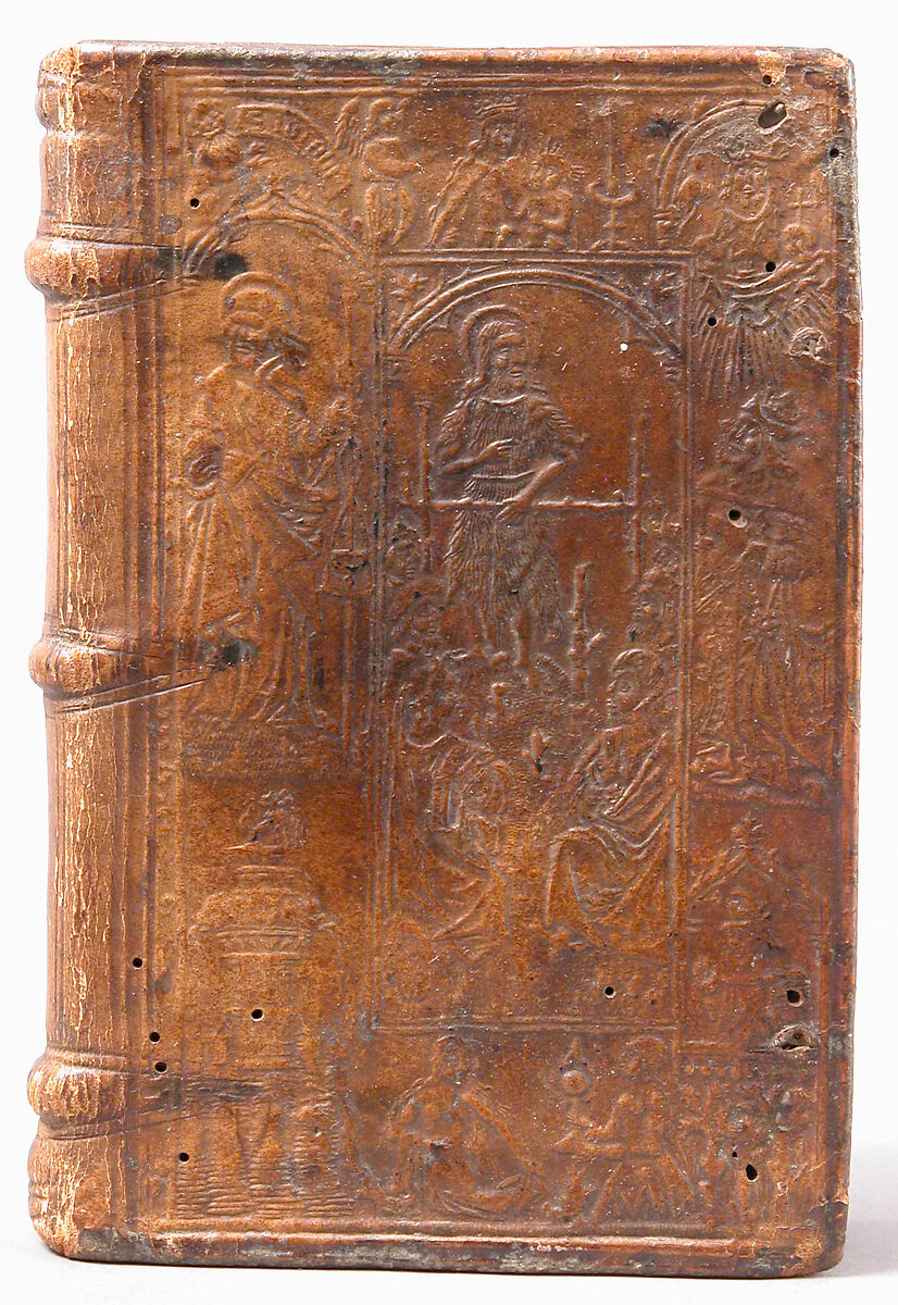 Printed Book with Silva Nuptialis Bonis Referta Non Modicis, Johannes Nevizanus, Printed on paper, brown calf leather binding (tooled), French 