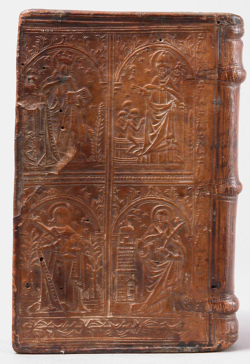 Printed Book with Silva Nuptialis Bonis Referta Non Modicis, Giovanni Nevizzano, Printed on paper, brown calf leather binding (tooled), French