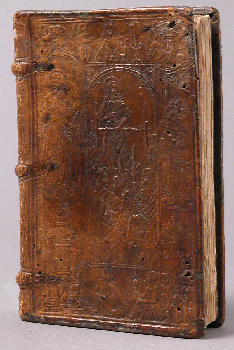 Printed Book with Silva Nuptialis Bonis Referta Non Modicis, Giovanni Nevizzano, Printed on paper, brown calf leather binding (tooled), French