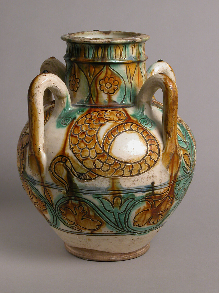 Vase, Earthenware, tin-glaze, Italian