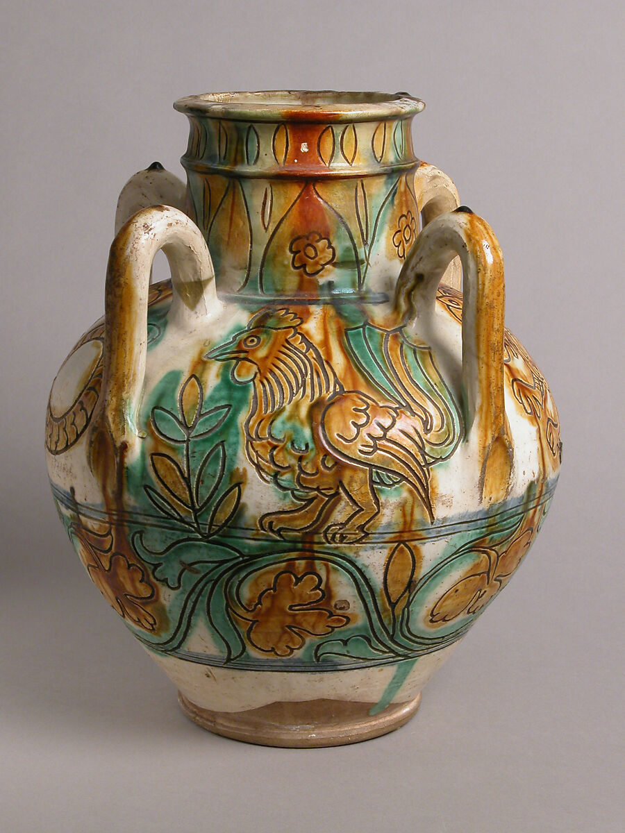 Vase, Earthenware, tin-glaze, Italian