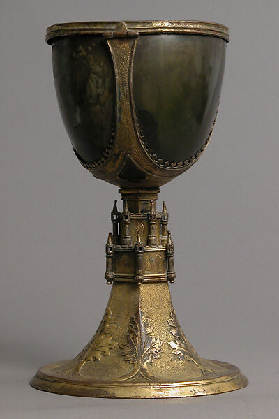 Chalice, Horn and gidled copper, European