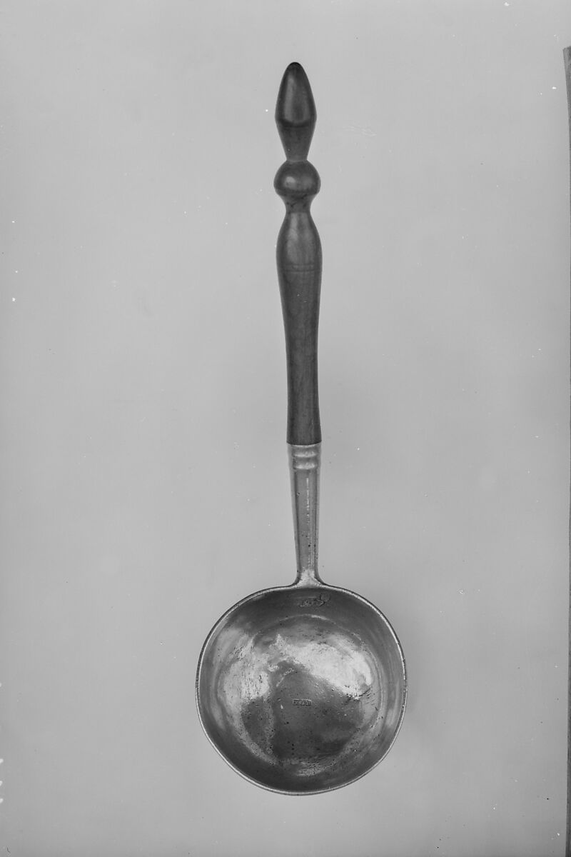 Ladle, Attributed to Richard Lee (1747–1823), Pewter, wood, American 