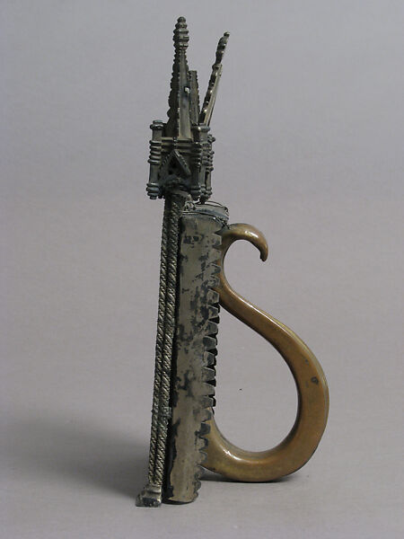 Pax with Crucifixion, Silver, enamel, gilded copper, and glass cabochons, French (?)