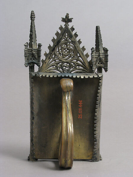 Pax with Crucifixion, Silver, enamel, gilded copper, and glass cabochons, French (?)
