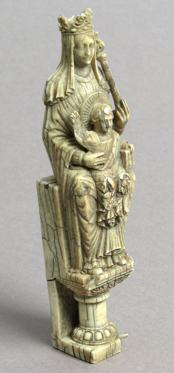 Virgin and Child, Elephant ivory, European (Medieval style)