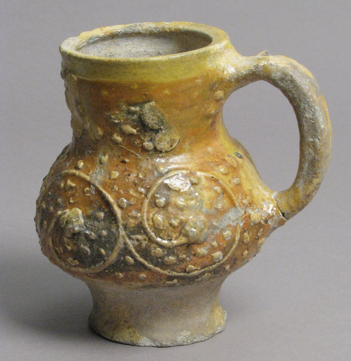Jug, Glazed earthenware, German