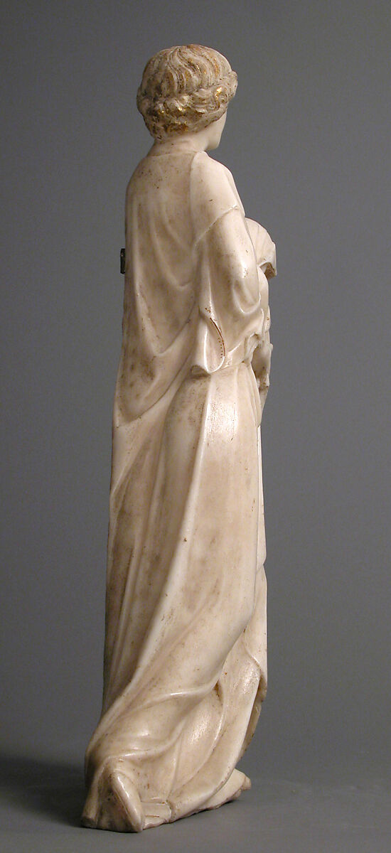 The Virgin Supported by Saint John, from a Crucifixion Group, Marble, traces of gilding, South Netherlandish