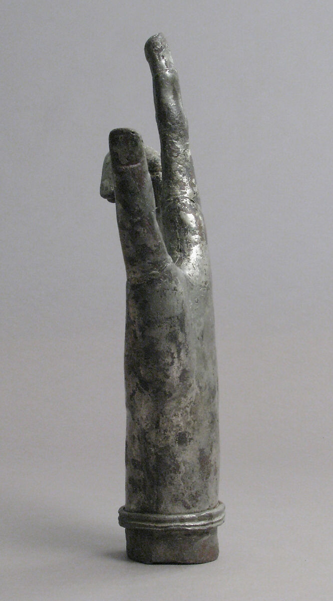 Reliquary, Hand from, Copper, silver-plated, French