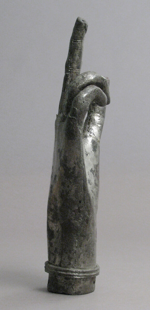 Reliquary, Hand from, Copper, silver-plated, French