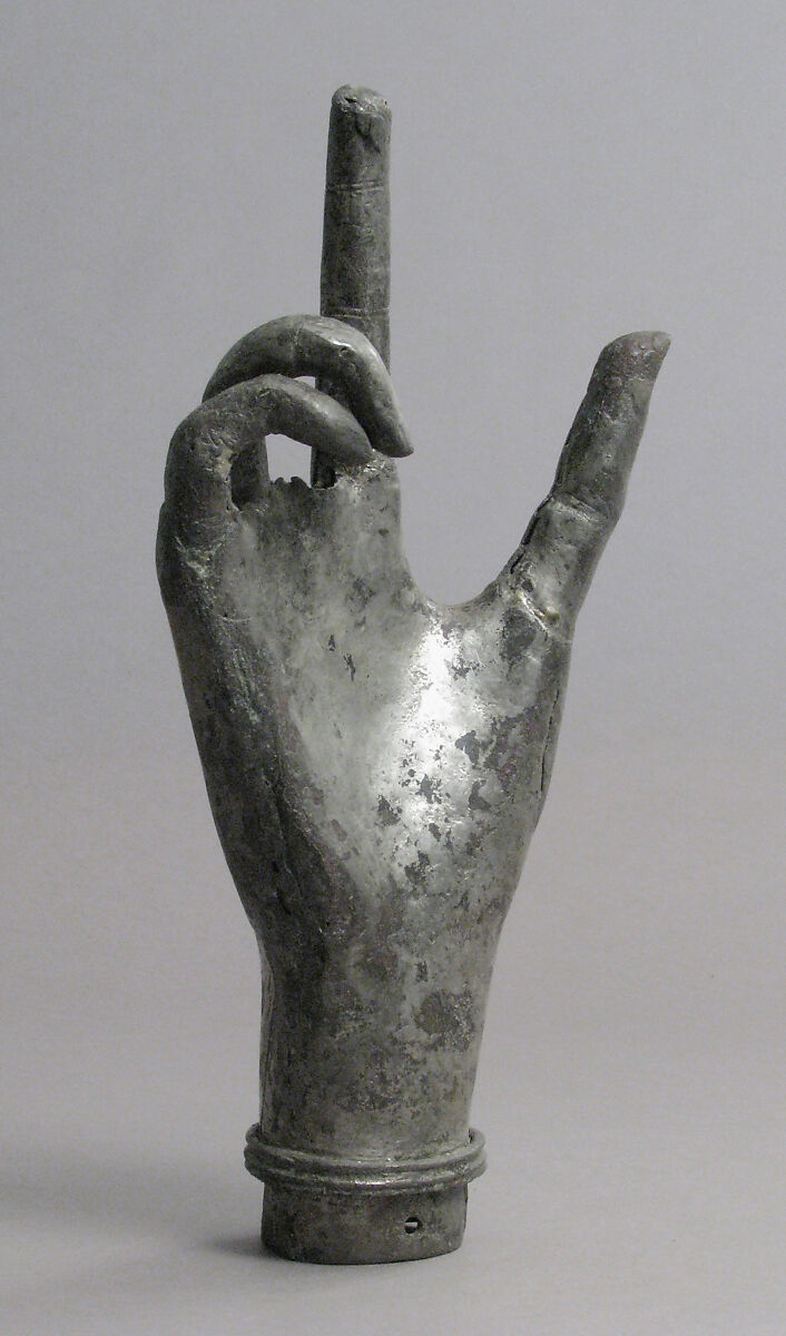 Reliquary, Hand from, Copper, silver-plated, French