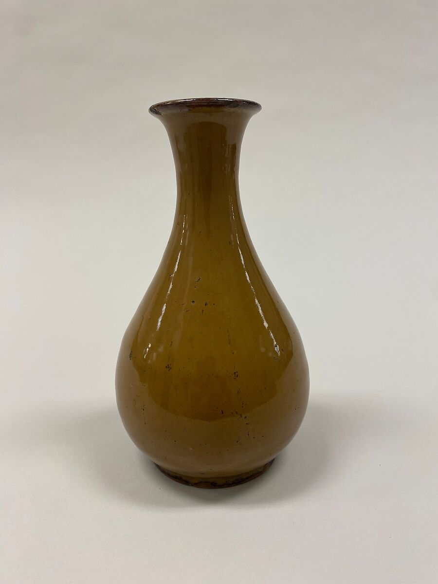 Vase, Stoneware with brown glaze (Shiwan ware), China 