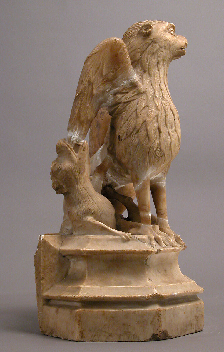 Griffin and Other Monster, Gil de Siloe (Spanish, active 1475–1505), Alabaster, Spanish