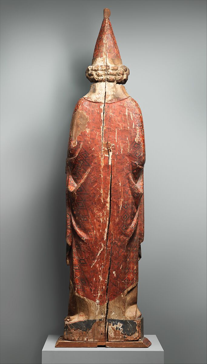 Saint Peter as the First Pope, Pine partially covered with canvas, gesso, and paint, Catalan
