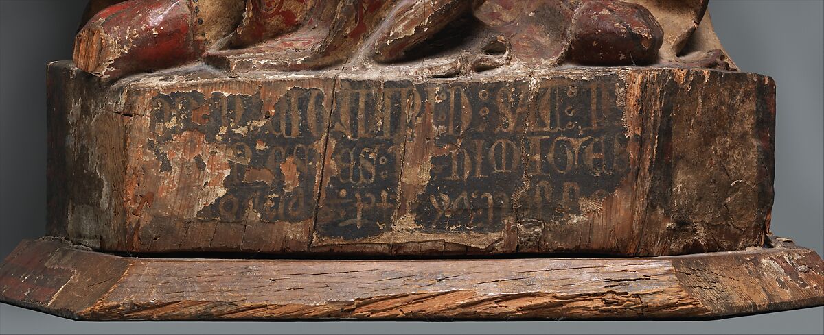 Saint Peter as the First Pope, Pine partially covered with canvas, gesso, and paint, Catalan