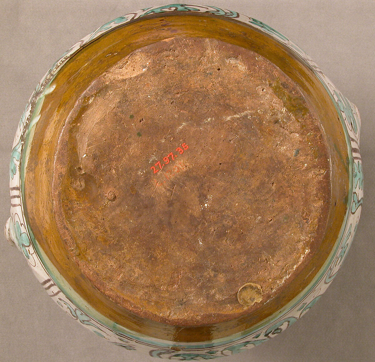 Two-Handled Jar with Stag, Tin-glazed earthenware, Italian