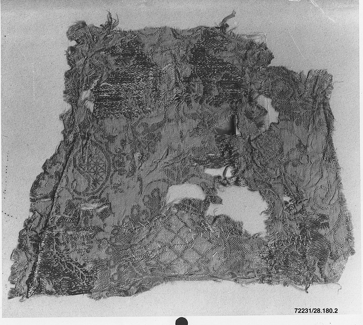 Brocade Textile, Silk and metal thread, North Italian