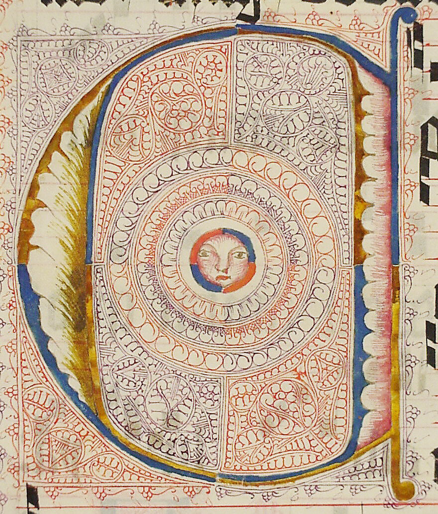 Manuscript Leaf with Initial C, from an Antiphonary, Tempera, ink, and metal leaf on parchment, German