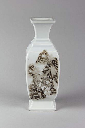 Vase with landscape