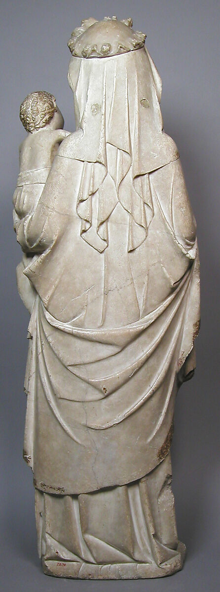 Virgin and Child, Marble with gilding, French