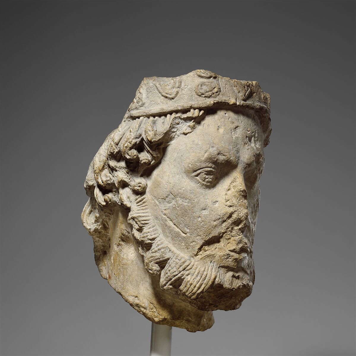 Head of a King, Limestone, French