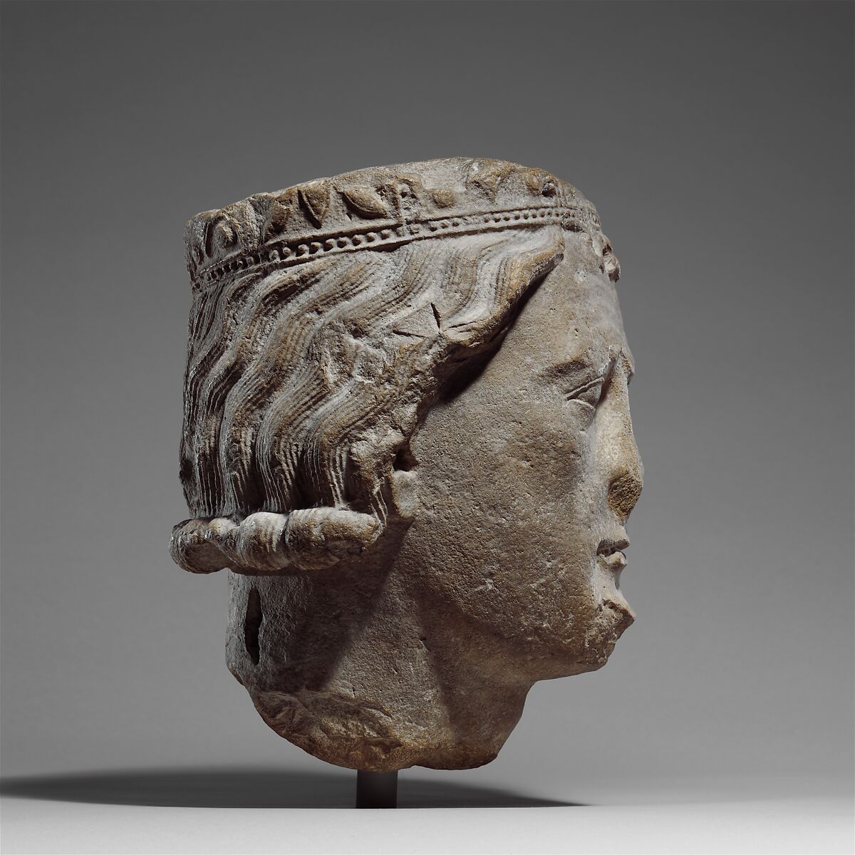 Head of a King, Limestone, French