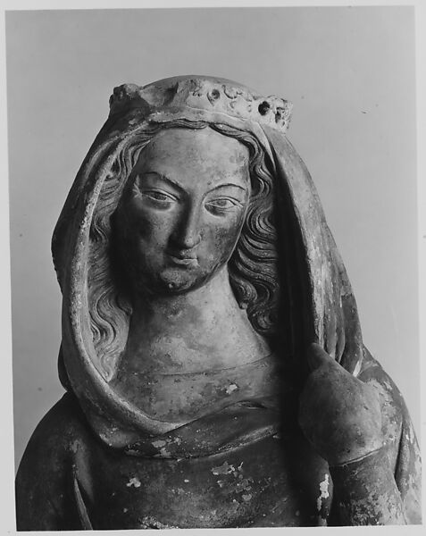 Bust of a Women, Stone with paint and gilding, German