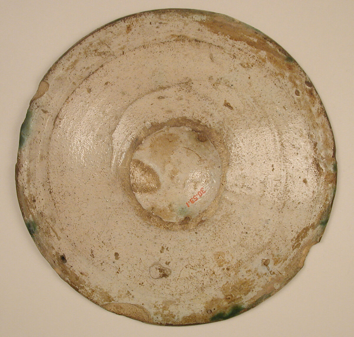 Plate with Water Bird, Tin-glazed earthenware (cuerda seca technique), Spanish