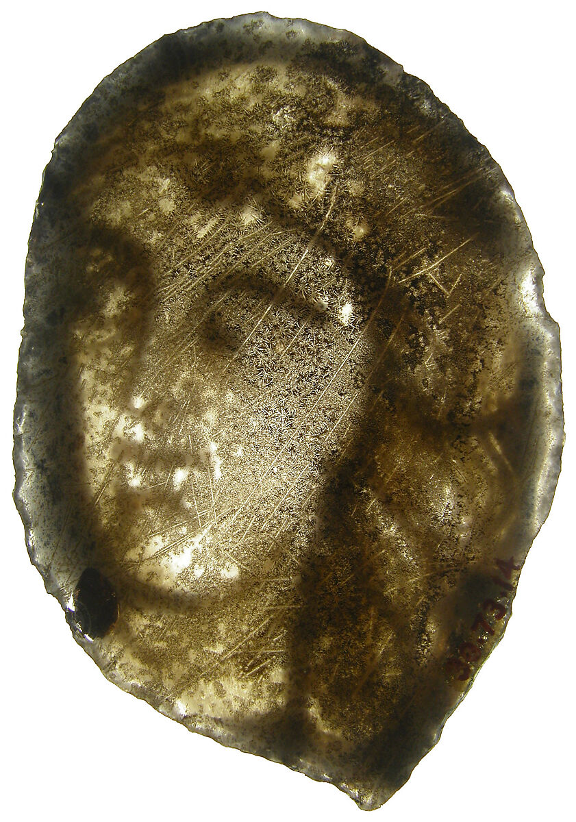 Glass Fragment, Glass, vitreous paint, French