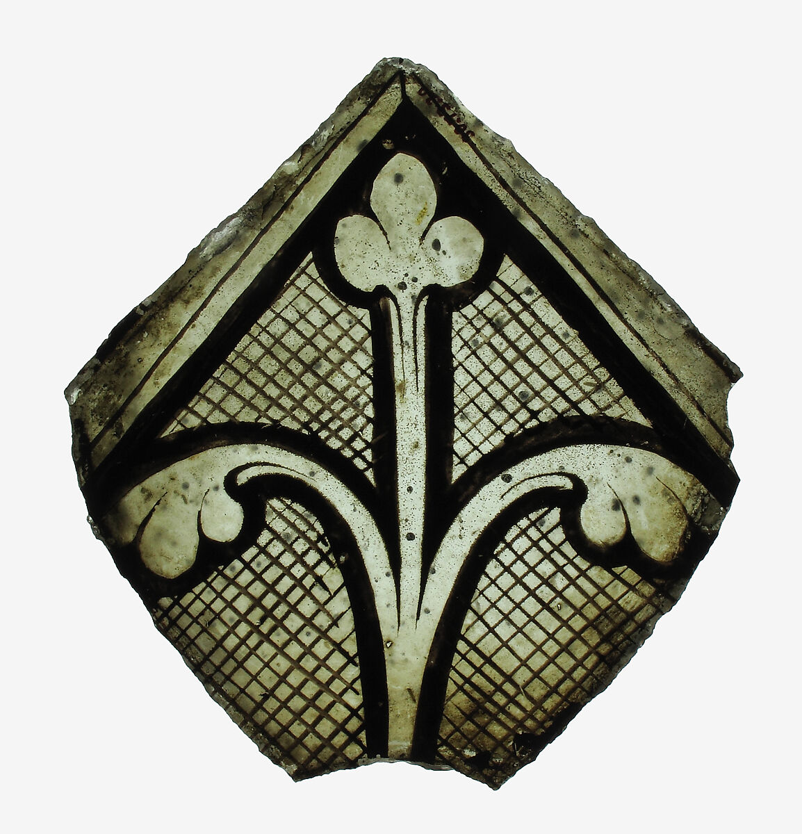 Glass Fragment, Colorless glass, British