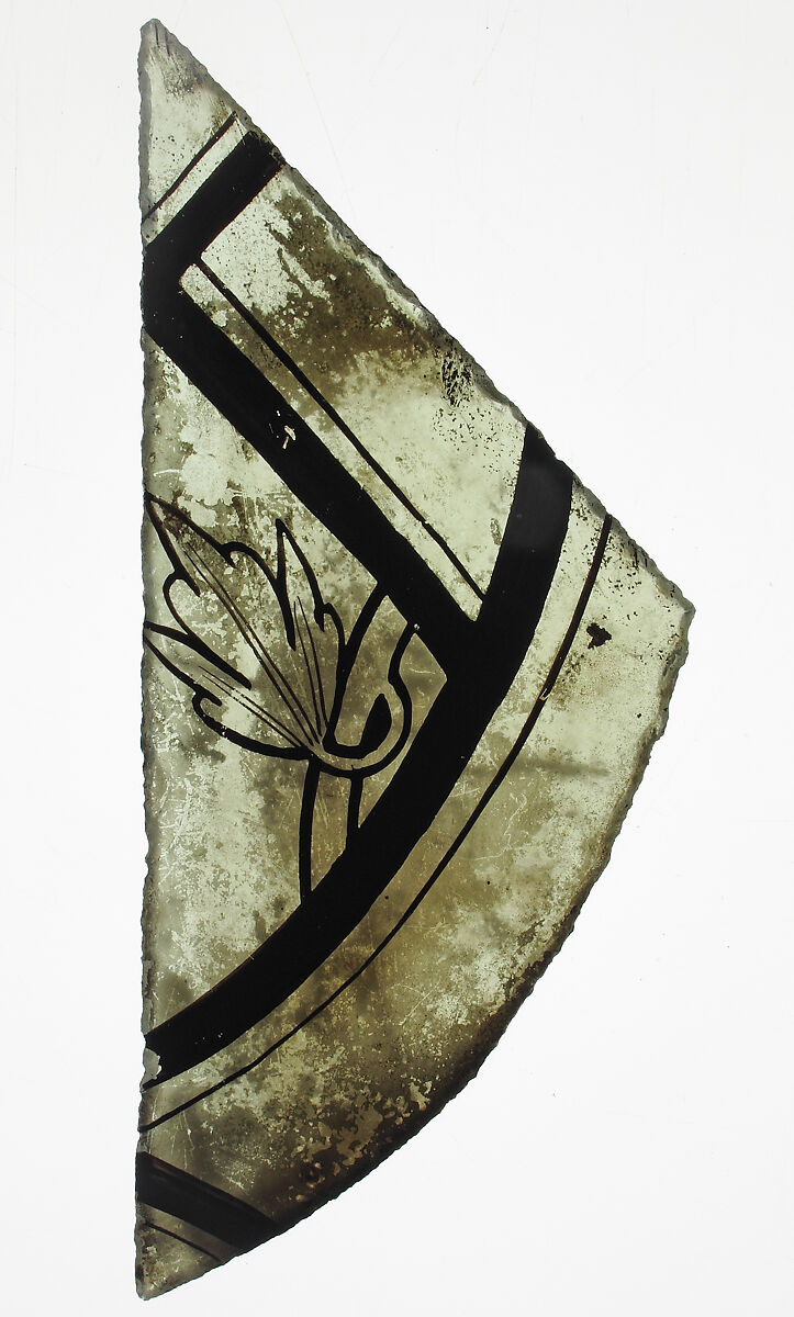 Glass Fragment, Colorless glass, French (?) 