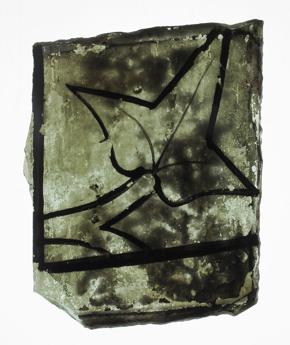 Glass Fragment, Colorless glass, French or British 